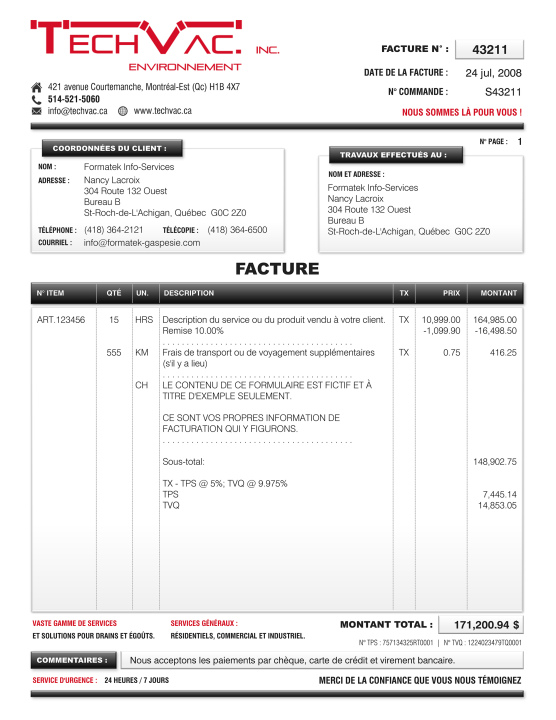 SAGE 50 | FACTURE | # M1DE06-1