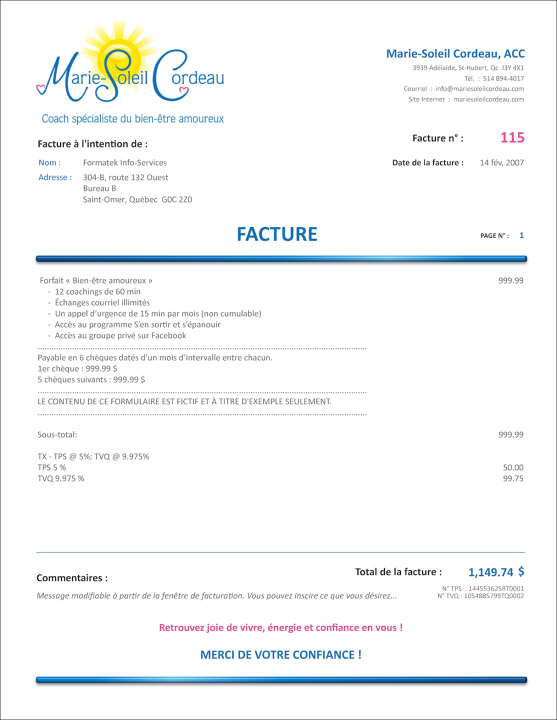 SAGE 50 | FACTURE | # M5SE07-1
