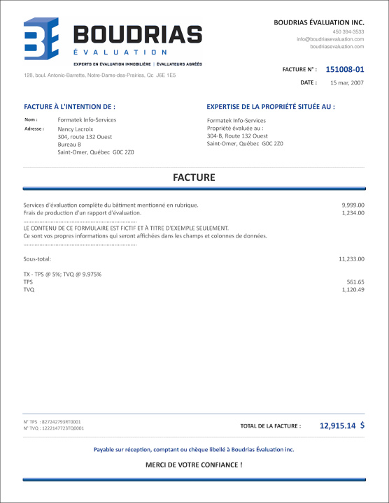 SAGE 50 | FACTURE | # M5SE08-1